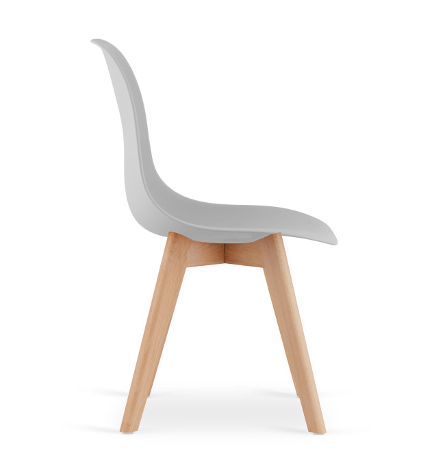 Set tří jídelních židlí KITO šedé (hnědé nohy) (3ks)