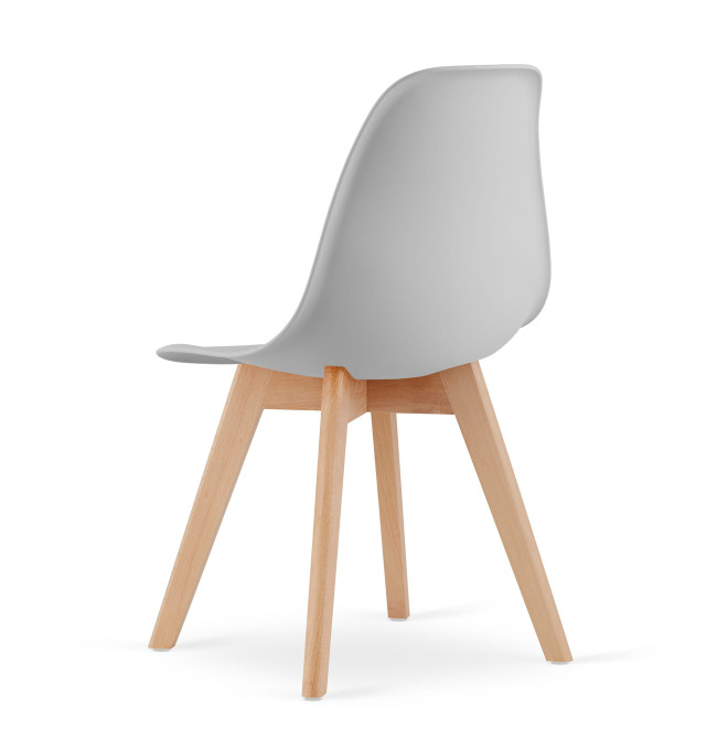 Set jídelních židlí KITO šedé (hnědé nohy) 4ks