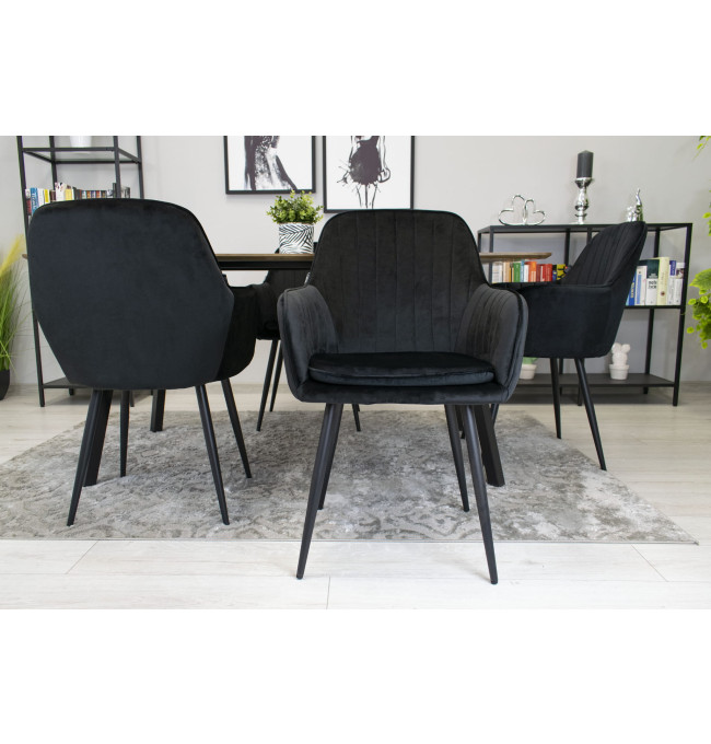 Set jídelních židlí LUGO černé (2ks)