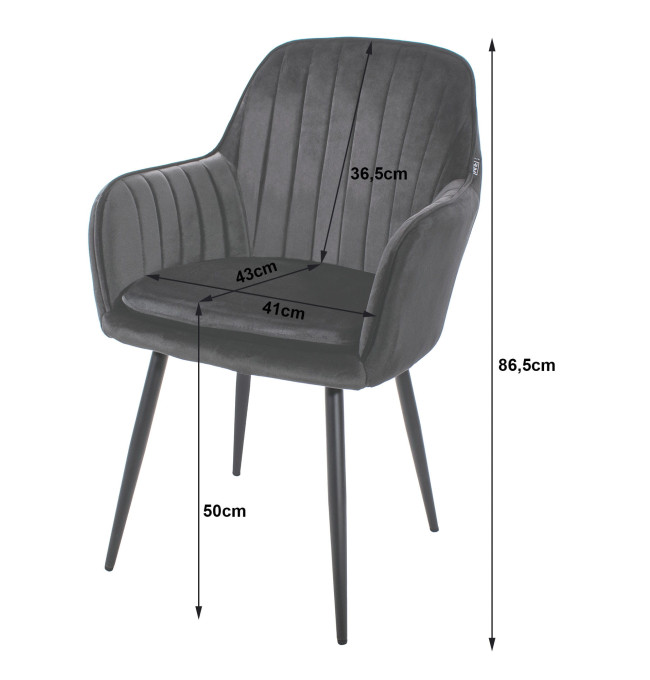 Set jídelních židlí LUGO černé (2ks)