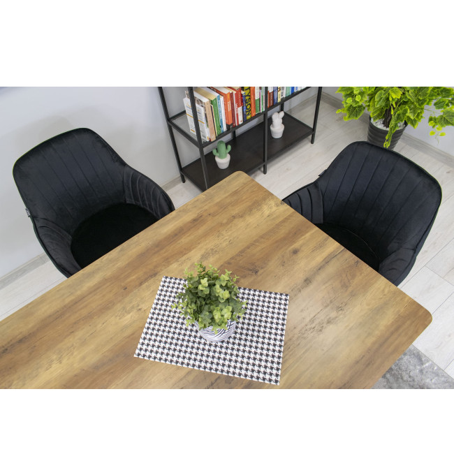 Set jídelních židlí LUGO černé (2ks)