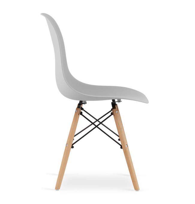 Jídelní židle OSAKA světlešedá (hnědé nohy)