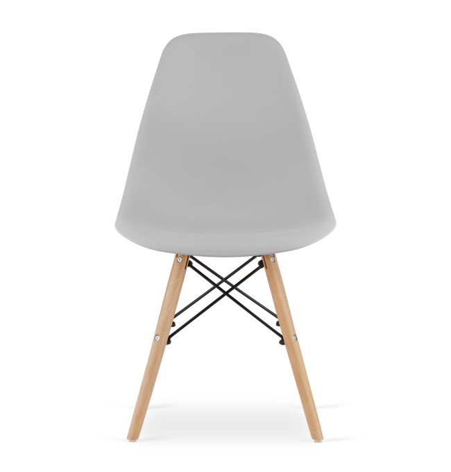 Set dvou jídelních židlí OSAKA šedé (hnědé nohy) 2ks