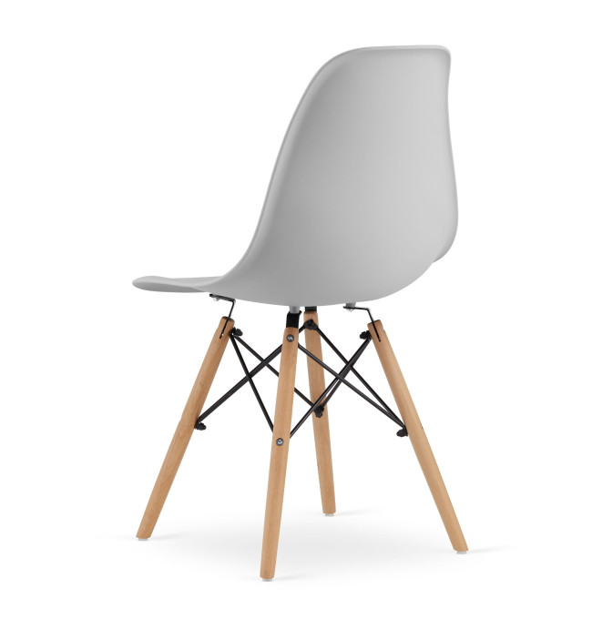 Set dvou jídelních židlí OSAKA šedé (hnědé nohy) 2ks