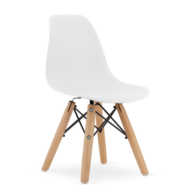 Set čtyř dětských jídelních židlí ZUBI - bílé (4ks)