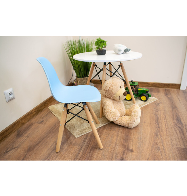 Set čtyř dětských jídelních židlí ZUBI - modré (4ks)