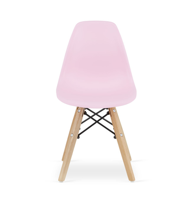 Set dvou jídelních židlí ZUBI růžové (hnědé nohy) 2ks