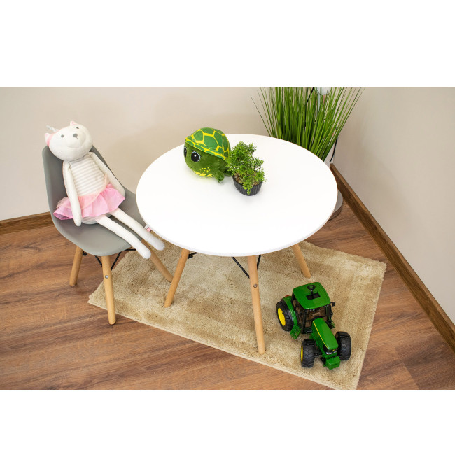 Jídelní židle ZUBI - šedá (hnědé nohy)