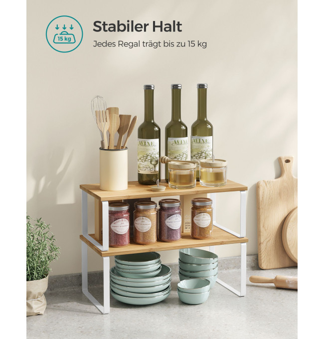 Set 2 kuchyňských polic KCS200W01