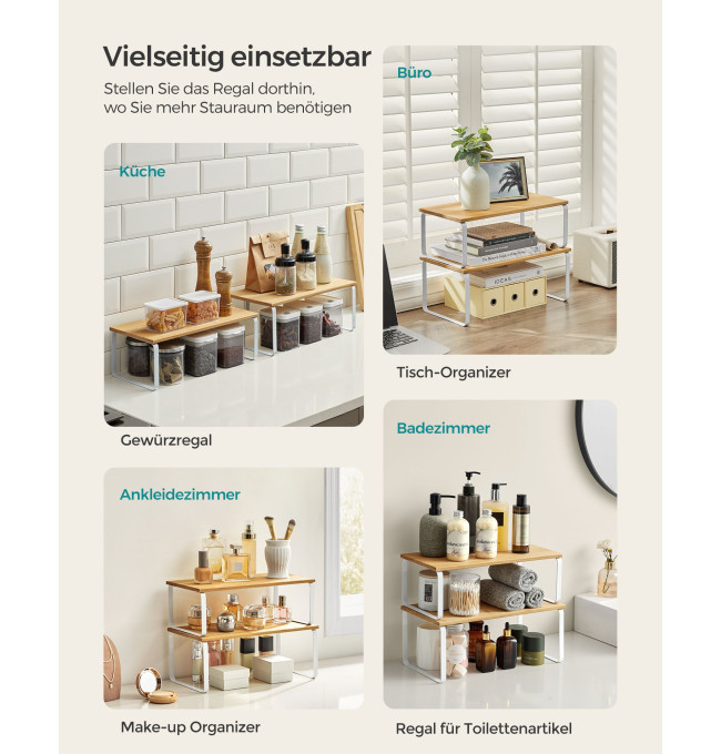 Set 2 kuchyňských polic KCS200W01