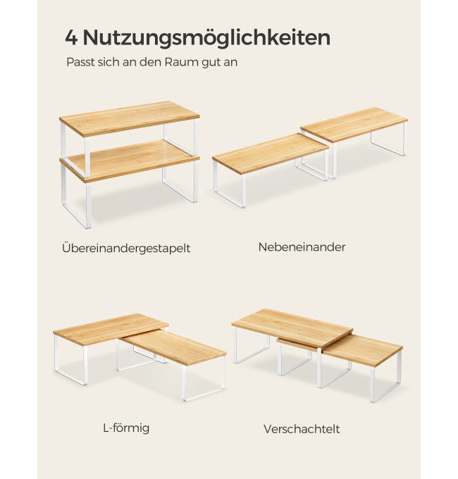 Set 2 kuchyňských polic KCS200W01