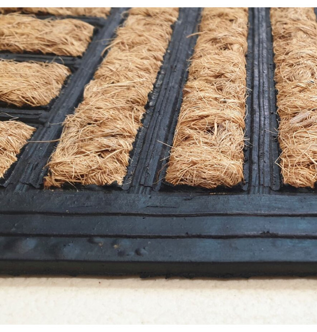 Rohožka Squares hnědá / černá