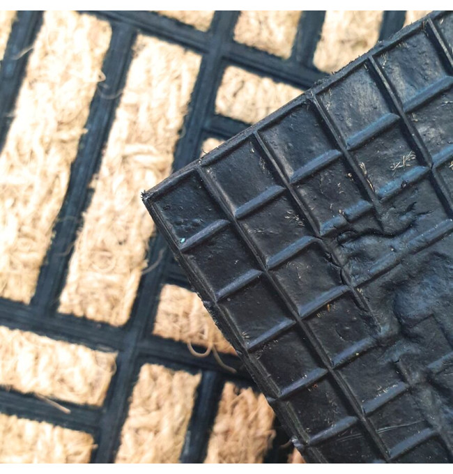 Rohožka Squares hnědá / černá