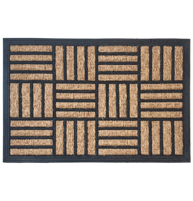 Rohožka Squares hnědá / černá