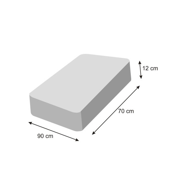 Matrace obdélníková L tmavě šedý ekolen