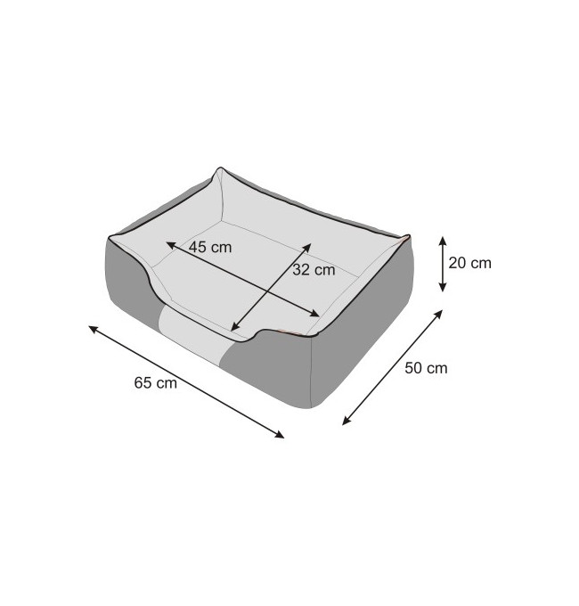 Pelíšek COMFORT L černý ekolen