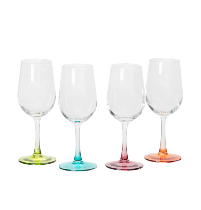 Sada čtyř sklenic LAIA SUMMER na stopce 993903 320 ml (4 ks)