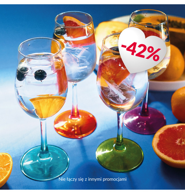 Sada čtyř sklenic LAIA SUMMER na stopce 993903 320 ml (4 ks)