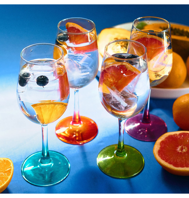 Sada čtyř sklenic LAIA SUMMER na stopce 993903 320 ml (4 ks)