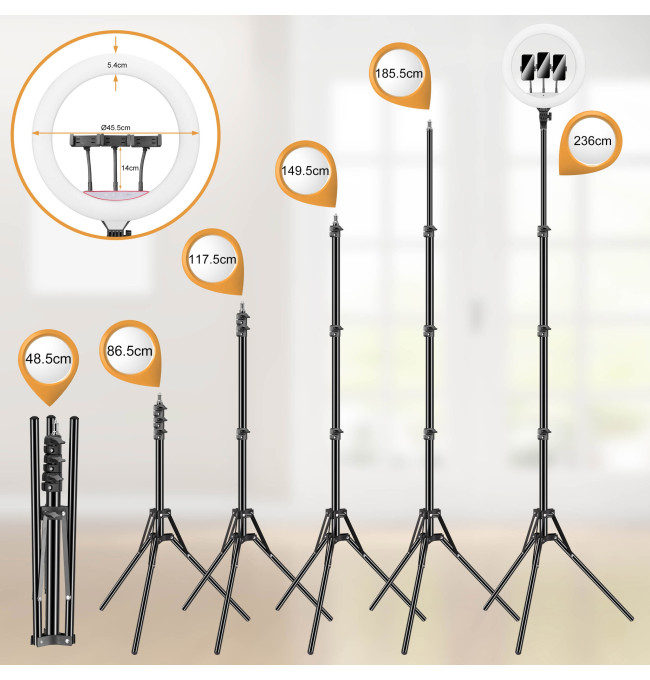 Kruhové světlo LUMO LED RGB