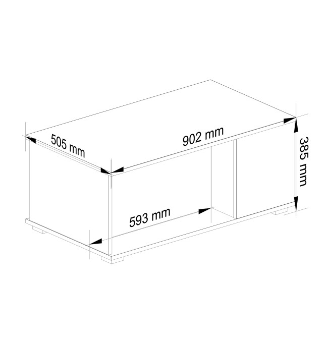 Konferenční stolek JULIET bílý
