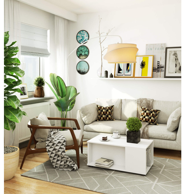 Konferenční stolek JULIET bílý