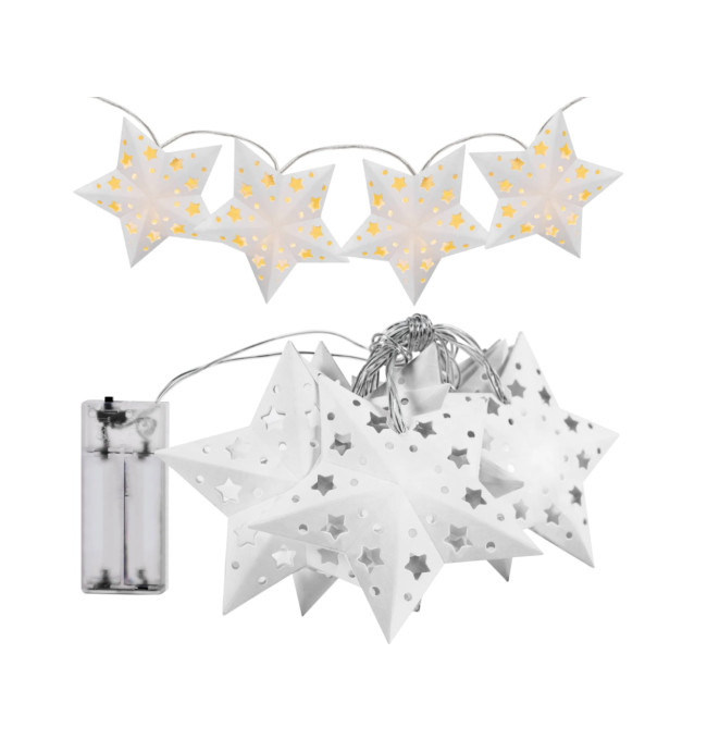 LED girlanda CD008 papírové hvězdy