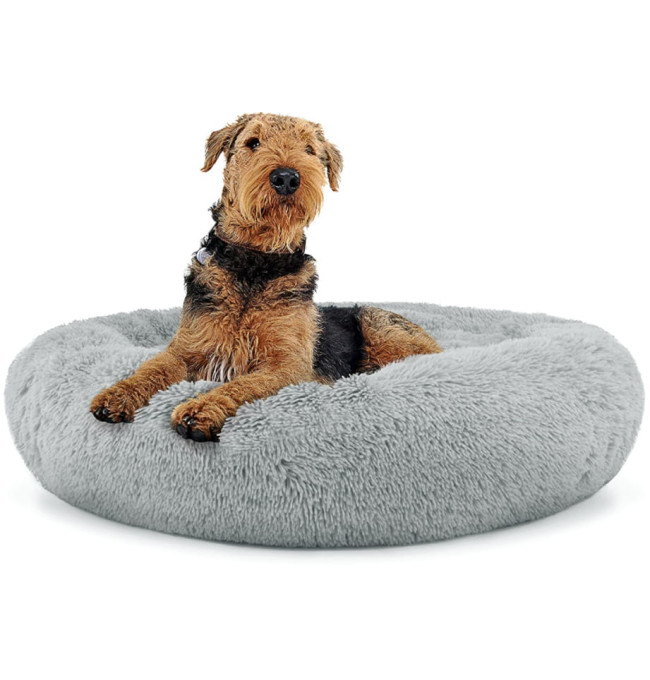 Lehátko pro psa - světle šedé L