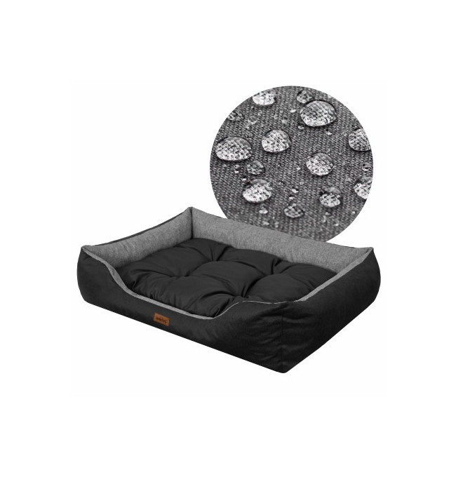 Pelíšek PUFFY R4 EKOSIDE grafitová / černá matrace, ekolen
