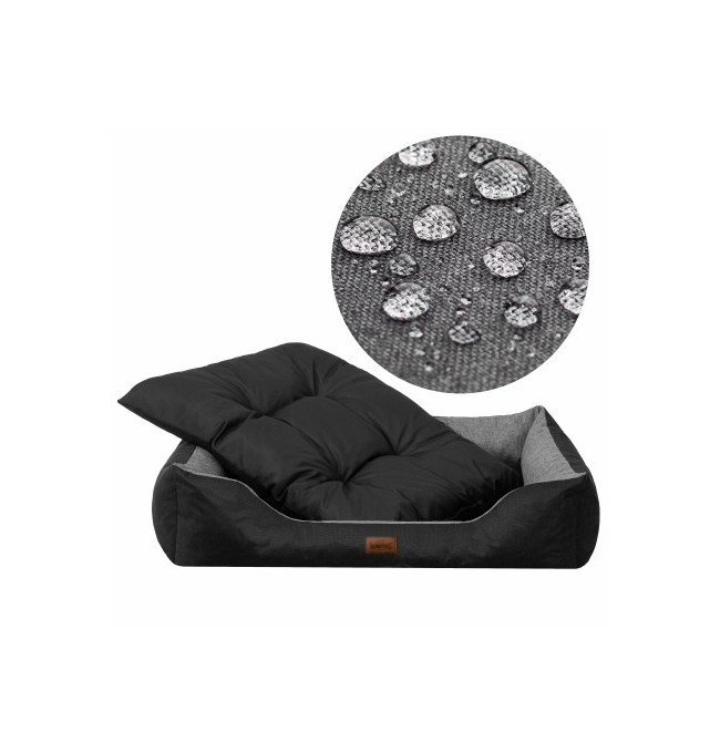 Pelíšek PUFFY R2 EKOSIDE grafitová / černá matrace, ekolen