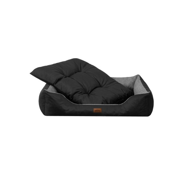 Pelíšek PUFFY R4 EKOSIDE grafitová / černá matrace, ekolen