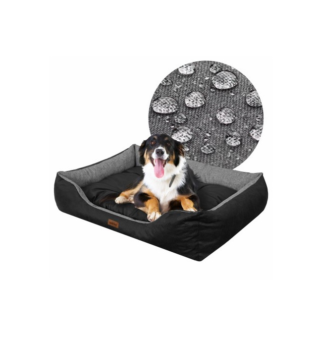 Pelíšek PUFFY R3 EKOSIDE grafitová / černá matrace, ekolen