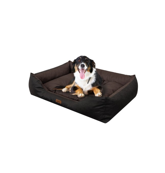 Pelíšek PUFFY R5 hnědý / černý, oxford