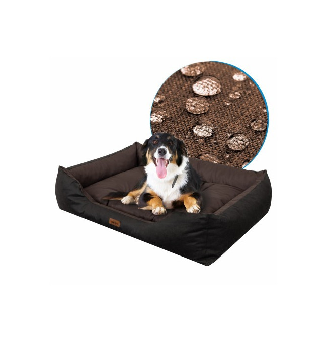 Pelíšek PUFFY R5 hnědý / černý, oxford