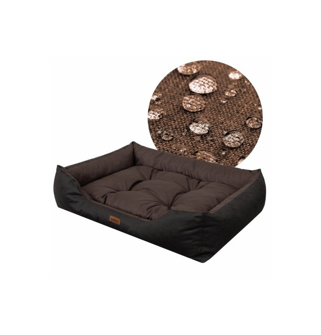 Pelíšek PUFFY R3 hnědý / černý, oxford