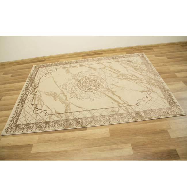 Koberec Allora Plus 8164A Marmur Ornament béžový / krémový