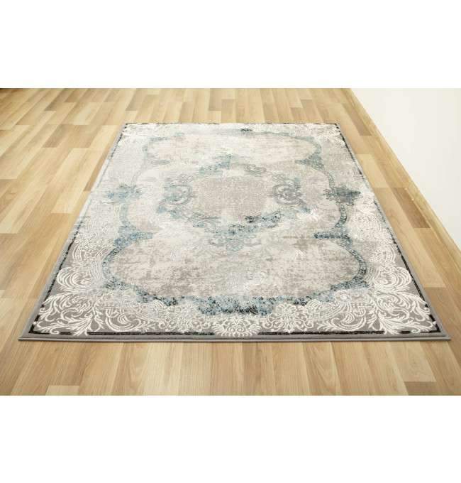 Koberec Allora Plus 9435A Ornament sivý / modrý