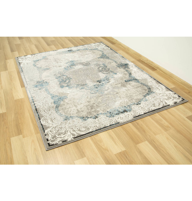 Koberec Allora Plus 9435A Ornament sivý / modrý