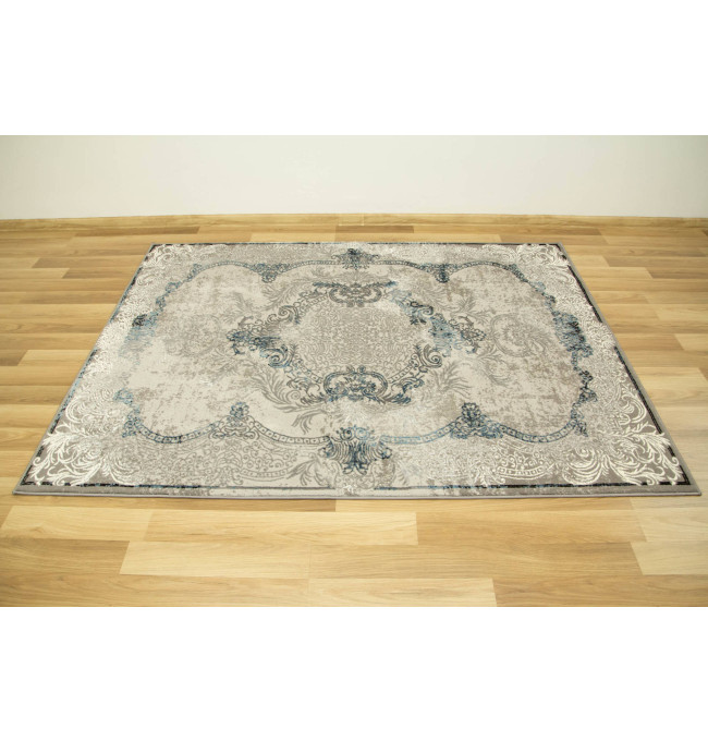 Koberec Allora Plus 9435A Ornament sivý / modrý