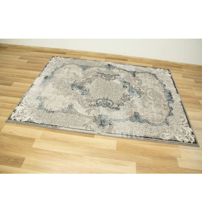 Koberec Allora Plus 9435A Ornament sivý / modrý