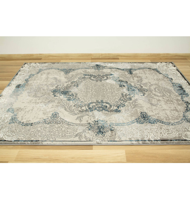 Koberec Allora Plus 9435A Ornament sivý / modrý