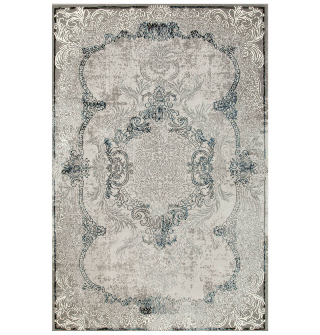 Koberec Allora Plus 9435A Ornament sivý / modrý