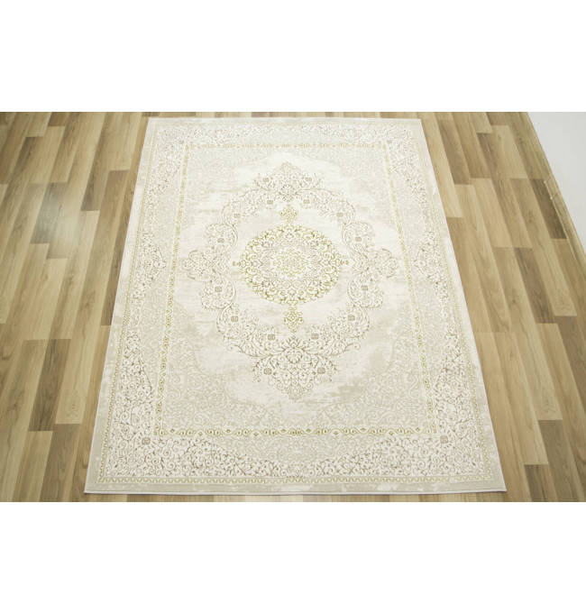 Koberec Allora Plus B826A lesklý krémový/zlatý