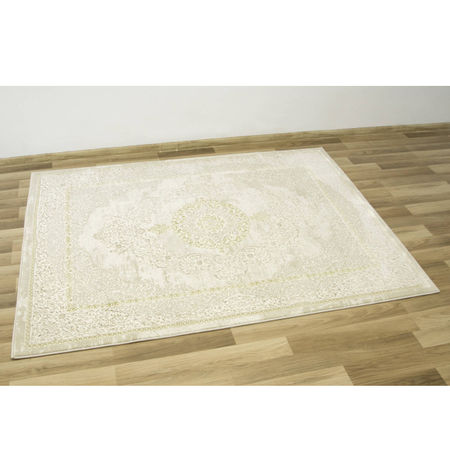 Koberec Allora Plus B826A lesklý krémový/zlatý