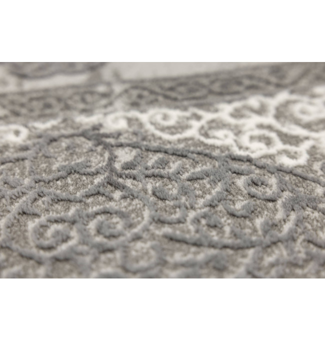 Koberec Allora Plus B826A ornament, šedý / stříbrný