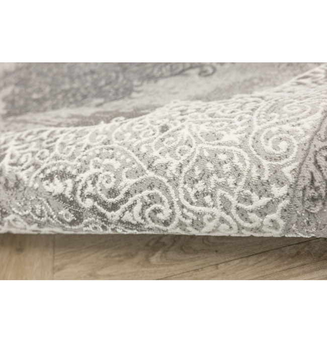 Koberec Allora Plus B826A ornament, šedý / stříbrný