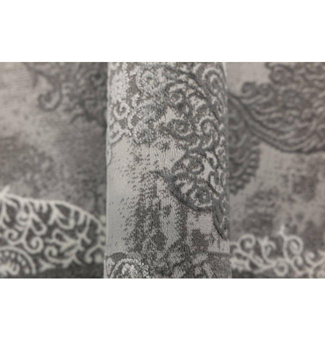 Koberec Allora Plus B826A ornament, šedý / stříbrný