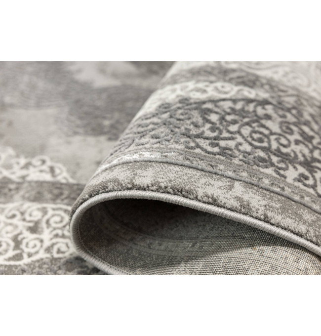 Koberec Allora Plus B826A ornament, šedý / stříbrný