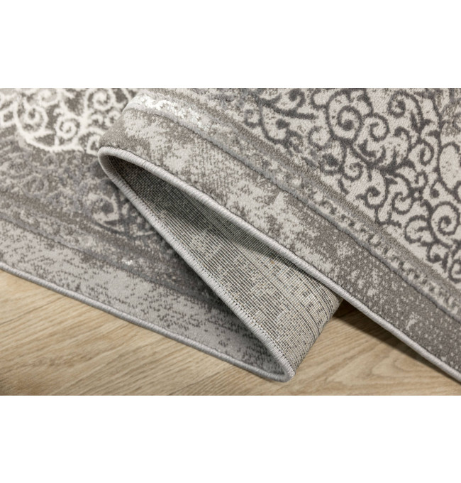 Koberec Allora Plus B826A ornament, šedý / stříbrný