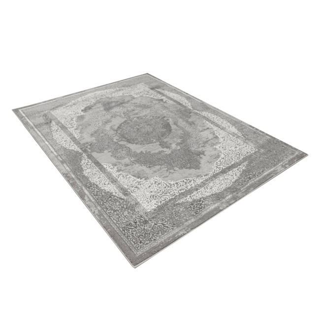 Koberec Allora Plus B826A ornament, šedý / stříbrný
